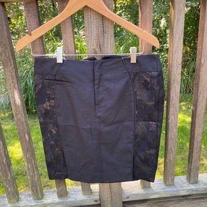 BCBG Black Lace Pencil Skirt